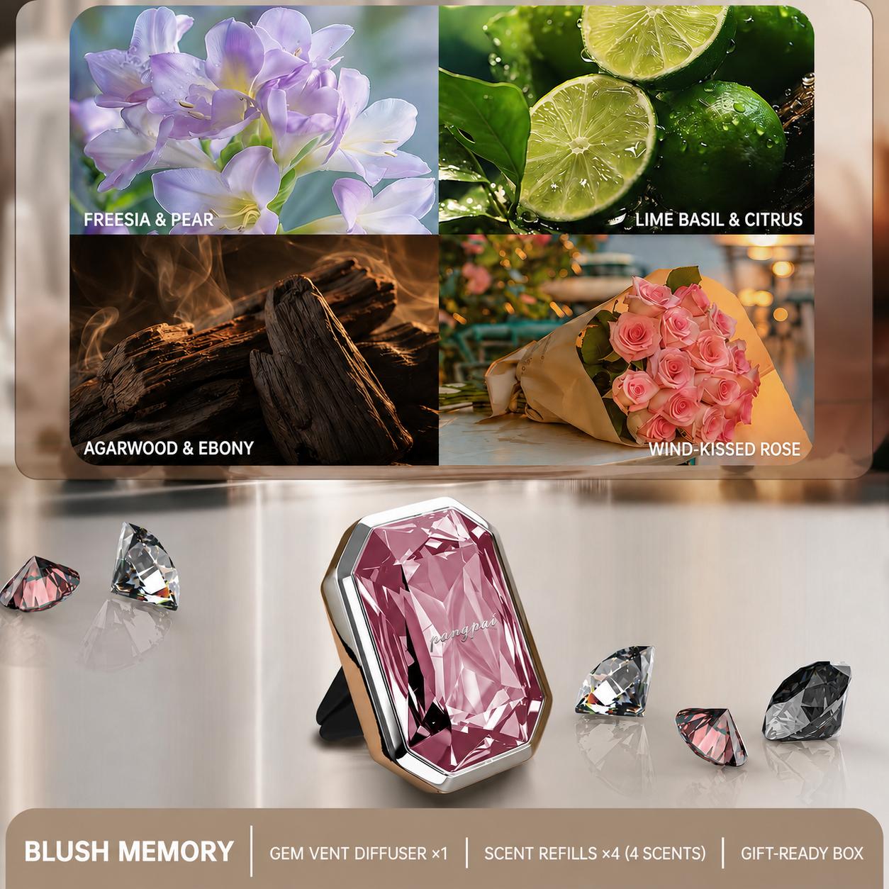 Gem-Cut Car Air Freshener-An Elegant Gift for Any Driver