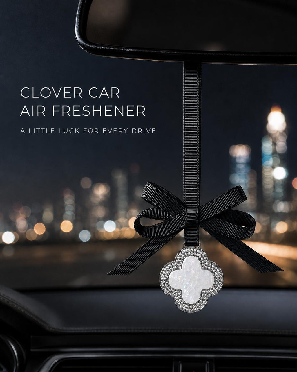 Lucky Four-Leaf Clover Hanging Car Air Freshener