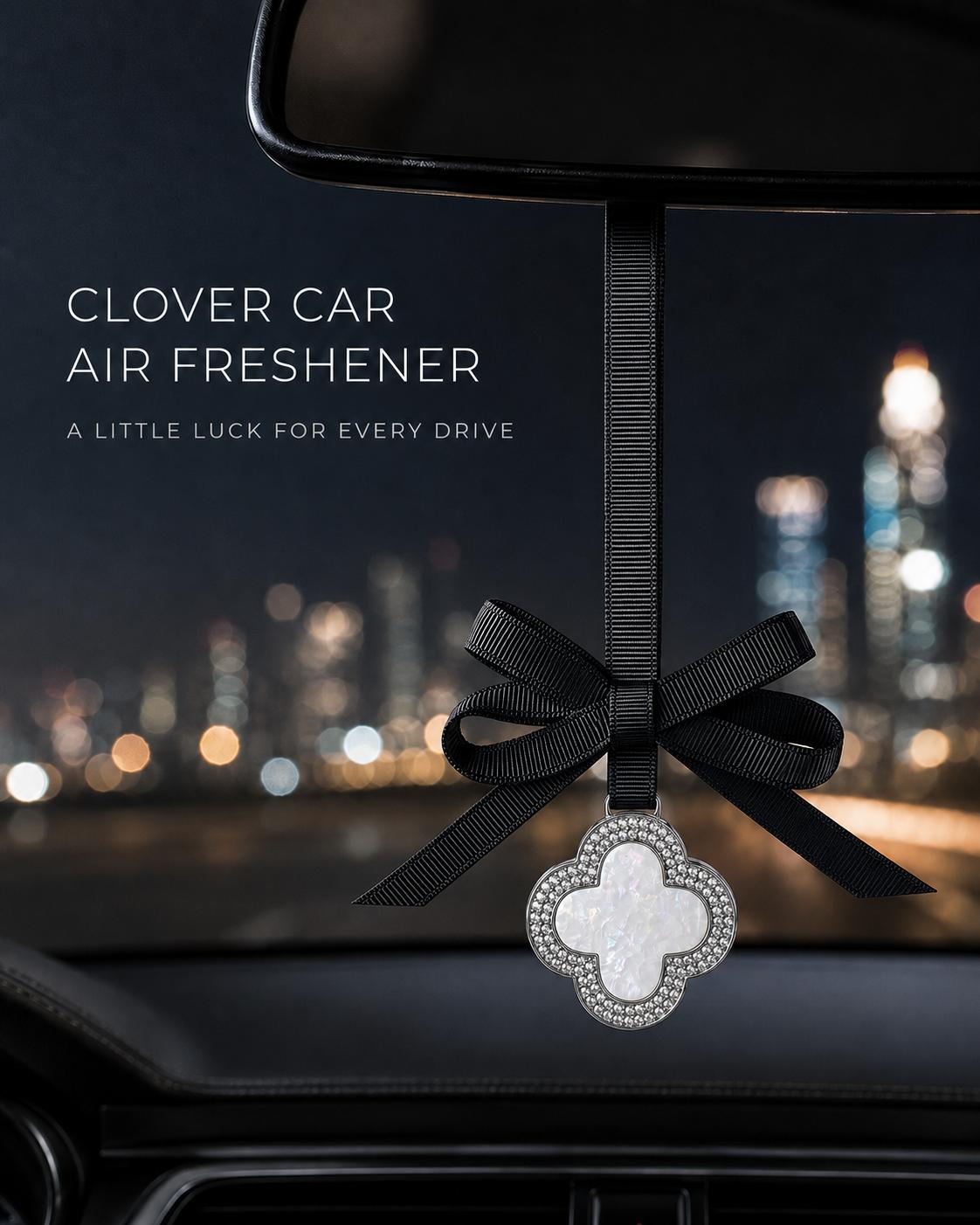 Lucky Four-Leaf Clover Hanging Car Air Freshener