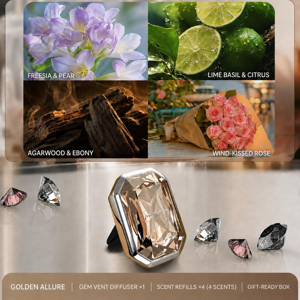Gem-Cut Car Air Freshener-An Elegant Gift for Any Driver