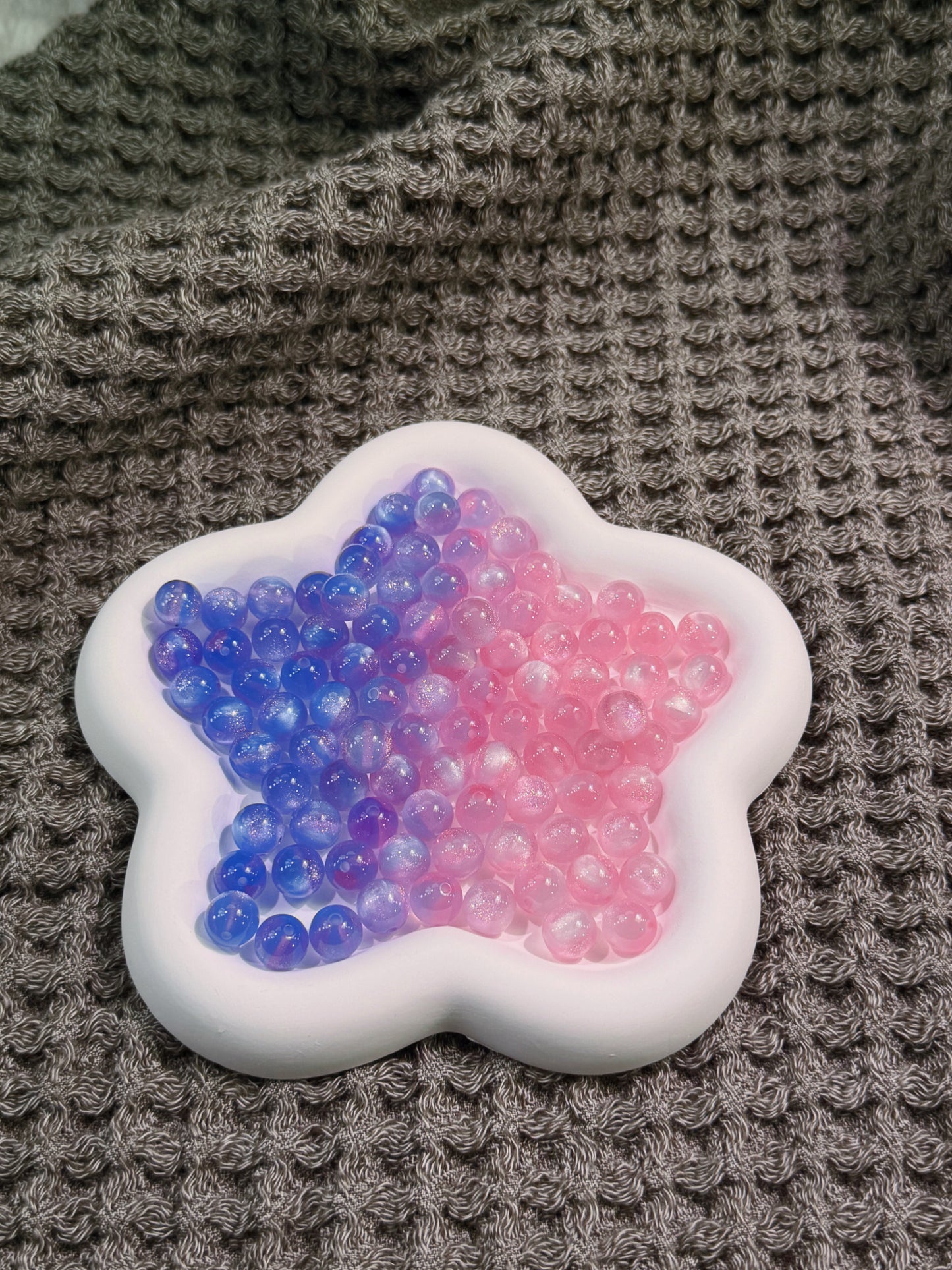 【KUKU SHOP】UV Rainbow Cat's Eye Beads 10mm