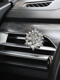 Christmas Crystal Snowflake Car Air Freshener with Long-Lasting Solid Fragrance