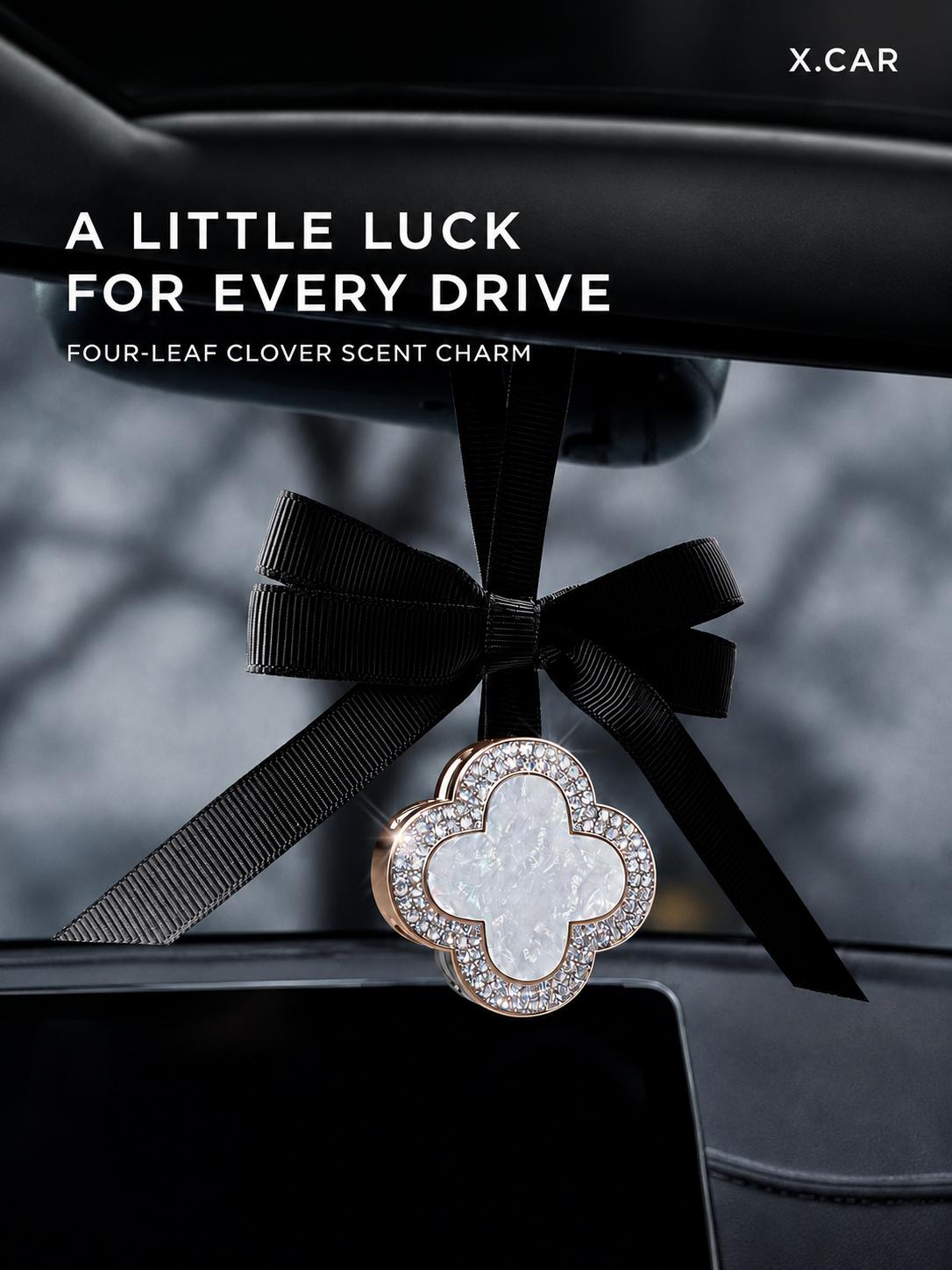 Lucky Four-Leaf Clover Hanging Car Air Freshener