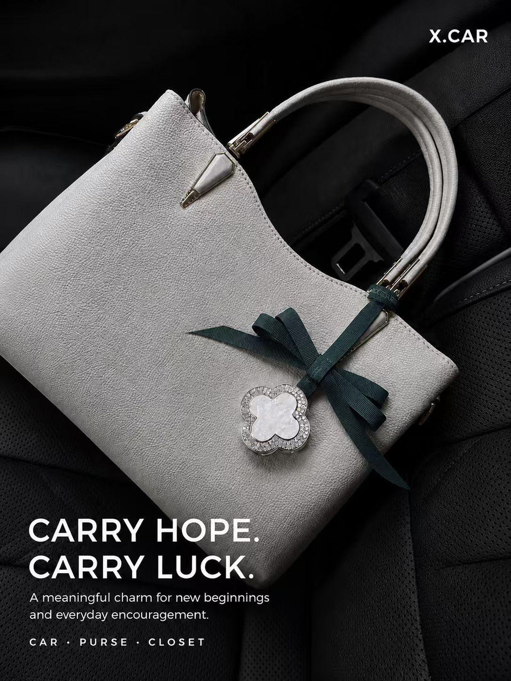 Lucky Four-Leaf Clover Hanging Car Air Freshener