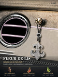 Rhinestone Fleur-de-Lis Hanging Car Air Freshener