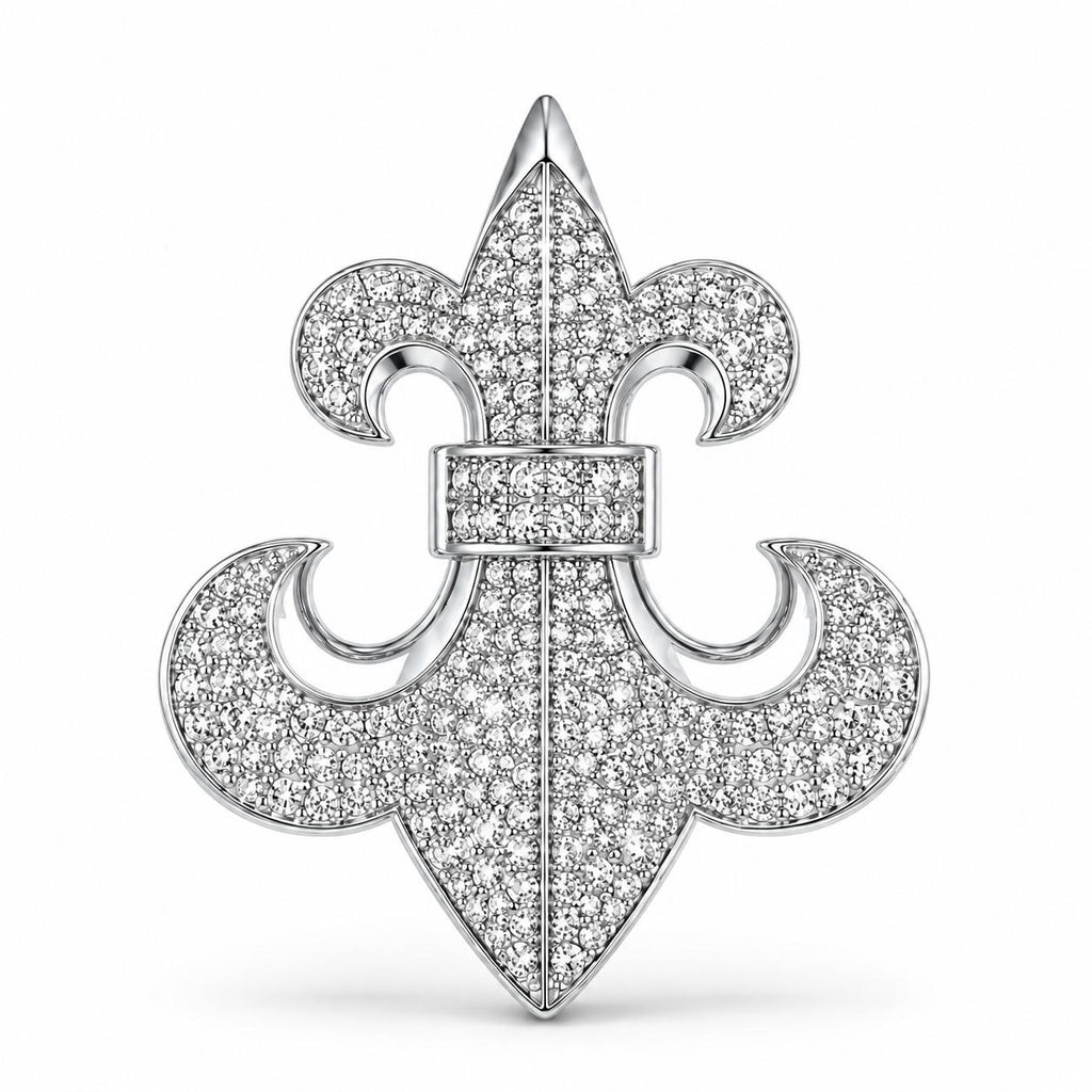 Rhinestone Fleur-de-Lis Hanging Car Air Freshener