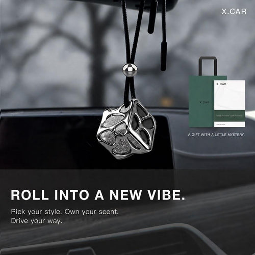 Dice Metal Car Hanging Air Freshener | Liquid‑Free Fragrance Diffuser