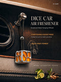 Dice Metal Car Hanging Air Freshener | Liquid‑Free Fragrance Diffuser
