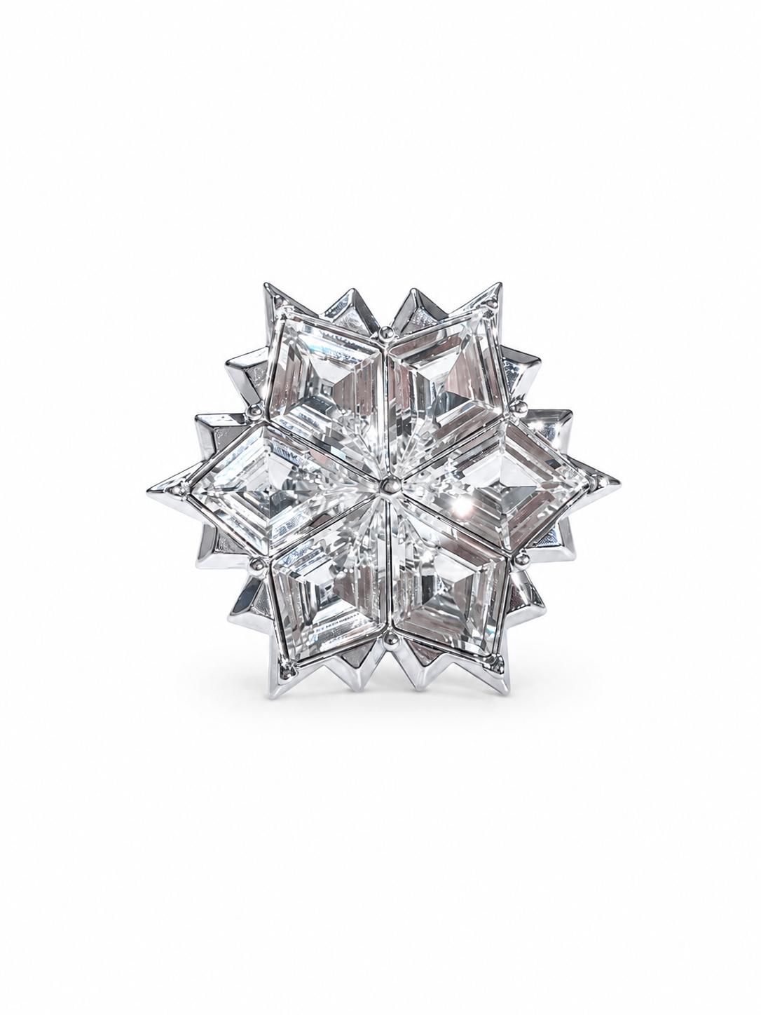 Christmas Crystal Snowflake Car Air Freshener with Long-Lasting Solid Fragrance