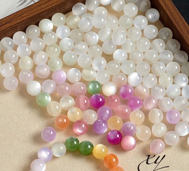 【KUKU SHOP】UV Rainbow Cat's Eye Beads 10mm