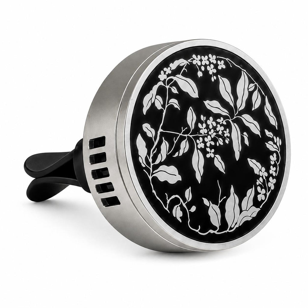 Botanical Enamel Car Air Freshener with Long-Lasting Solid Fragrance