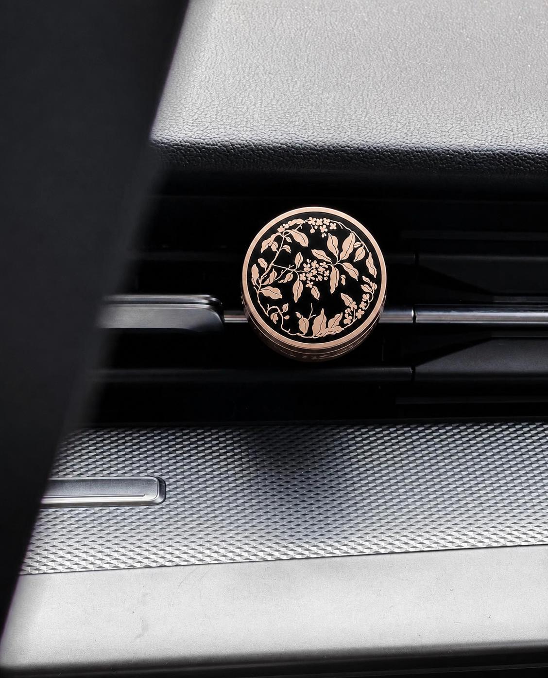 Botanical Enamel Car Air Freshener with Long-Lasting Solid Fragrance